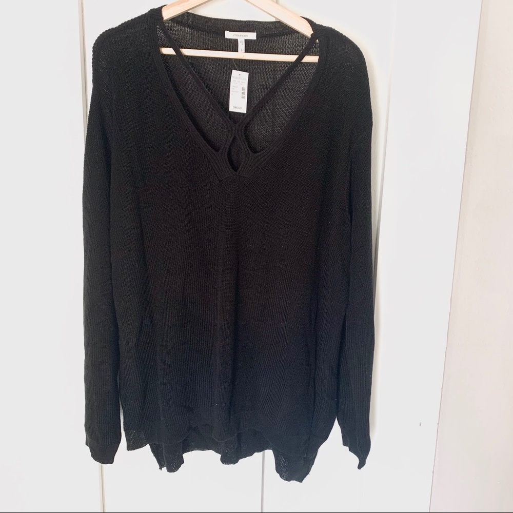 NWT Maurices Lightweight Knit Cutout Top Size 3